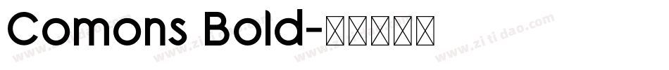 Comons Bold字体转换